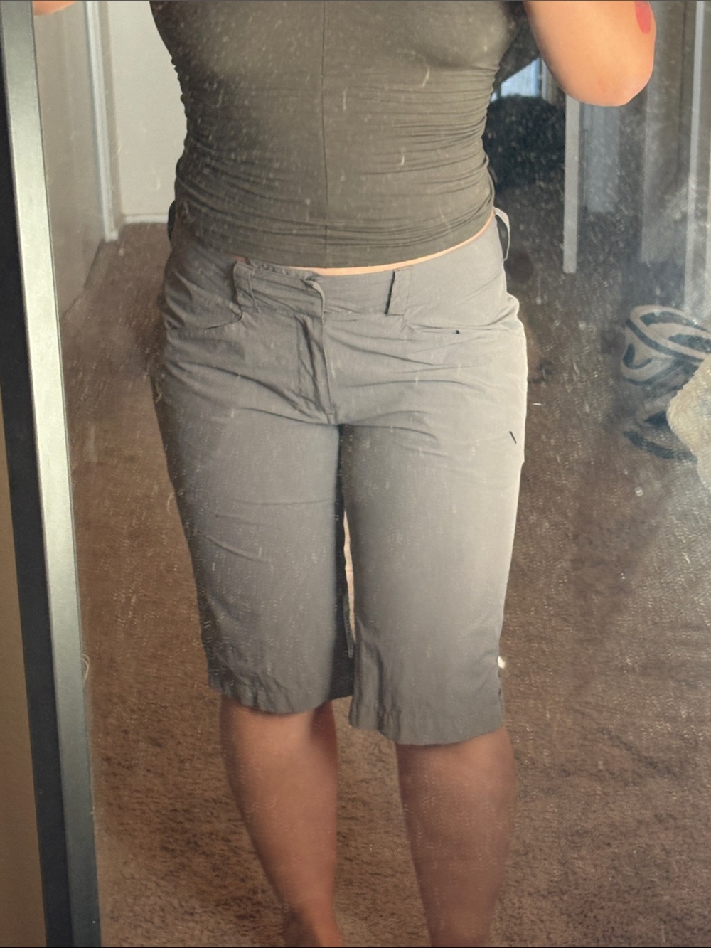 The North Face Taupe Brown Performance Hiking Shorts